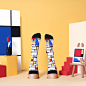 Paper Art Set Design for London Socks Brand : Paper Art Set Design for socks brand 'Chatty Feet' in London. 