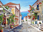 插画师Pantelis Zografos笔下迷人的希腊小镇风光