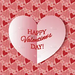 情人节贺卡。矢量图