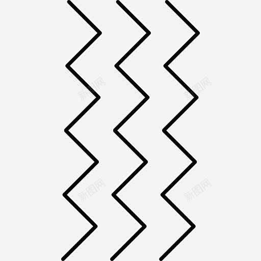 锯齿线在侧视图的位置图标