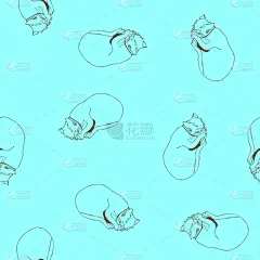 可爱的,式样,小猫,青绿色,华丽的,纺织品,壁纸,动物,儿童,爱