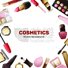 模板,化妆用品,绘画插图,卡通,时尚,在边上,矢量,方形画幅,时尚工业