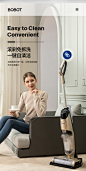 美国BOBOT 无线洗地机家用智能地毯清洗机扫吸尘拖地一体机可添加-tmall.com天猫