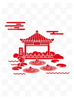 建筑风景名胜  - 源文件下载【酷图网】山东,济南,地标,建筑,趵突泉,风景,名胜,矢量,素材