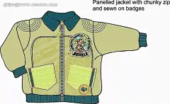 时尚潮流老虎椰子树标识图案夹克衫标识|插画|服饰|服装|夹克衫|老虎|时尚潮流|矢量素材|手绘|虚线|椰子|印花图案|英文字母