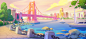  Game scene background illustration, w : 
Game scene background illustration