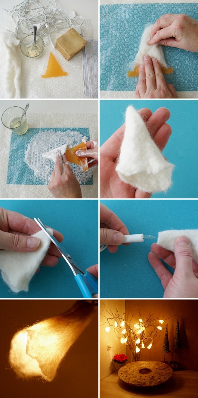 DIY: felt light deco...