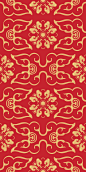 中国风中式古典红色喜庆纹理AI矢量图案 背景包装印刷 (27)