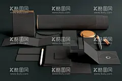 文创样机  - 源文件下载【酷图网】纸筒,台历,黑色,贺卡,信封,卡纸,名片,折叠,便签,本子,笔记本,日记本,钢笔,皮质封面,文创,样机,纸袋子,CD,光盘,专辑,侧视图