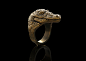 Croc Ring, Jared Haley : Croc  Ring sculpted in Zbrush