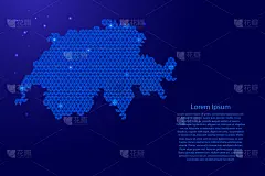 瑞士,蓝色,抽象,计划书,国内著名景点,对称,几何形状,瓷砖,模板