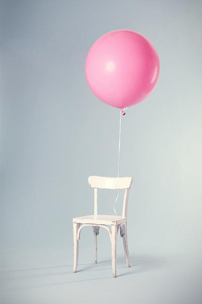 pink balloon tied on...