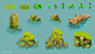 trees grass sea game crystals Rubies stones rocks farm