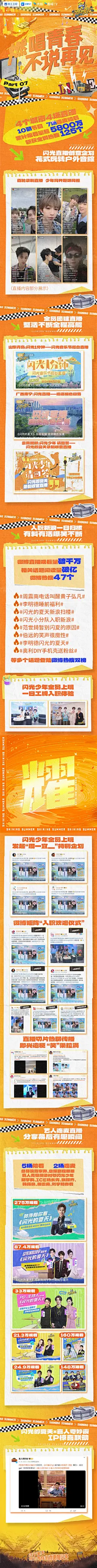 闪光的夏天 综艺长图 收官长图 排版参考