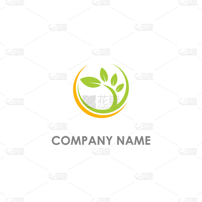 green leaf organic eco logo