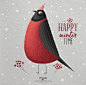 Happy winter time插画设计by Karina Lemesheva ​​​​