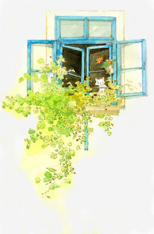 手绘窗户
