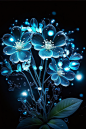 水晶花，幻想，发光