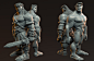 CONAN - Stylized Male Anatomy , Girish Srinivasagopalan : This Project Started as a Stylized Male anatomy study from a concept by the awesome Sam Nielson, It took about week for both the characters.  I just didn't want to leave it at merely an anatomy mod