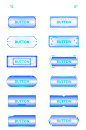 科技边框按钮机械几何图案控件素材免扣元素