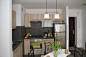 公寓-房间-房子-住宅室内-室内设计-装修-舒适的公寓-小厨房