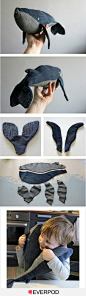 Turn old jeans ~~ into a whale softie