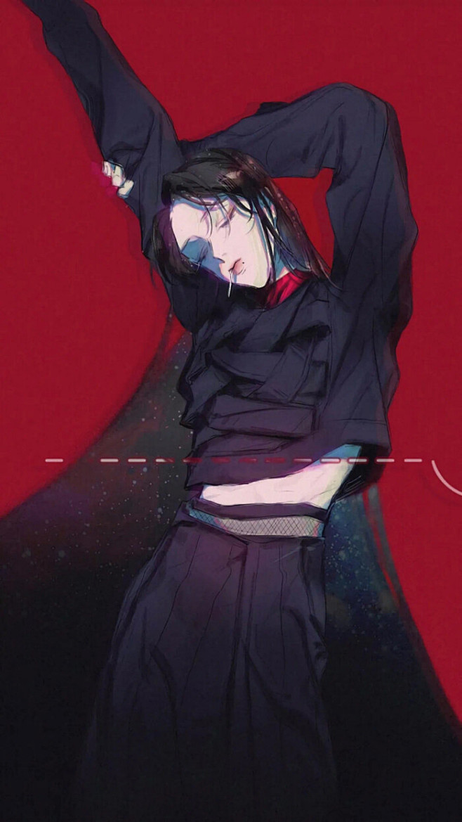 手机壁纸动漫壁纸酷美女红色