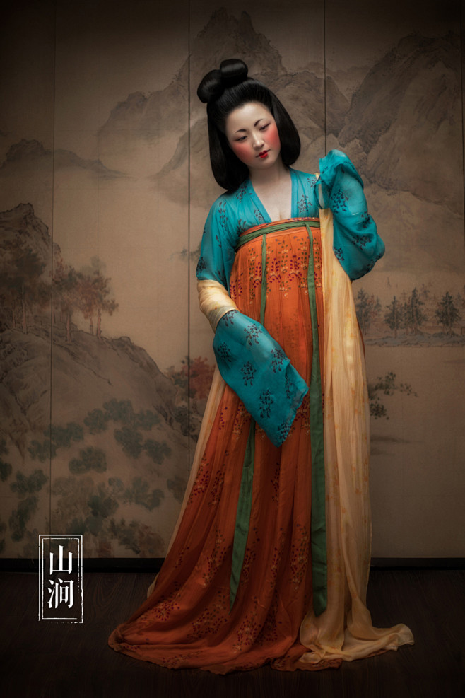 【山涧】花蔓宜 汉服唐代复原款 一片式真...