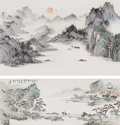 谈谈插画师采集到山水画