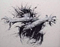 Paolo Troilo是一位生活在米兰的艺术家。在1997到2000年期间，他担任阿诺德全球（一家全球领先的广告公司）创意总监。Paolo Troilo是一位自学成才，他4岁的时候就开始用铅笔记录他的生活。他的作品基本上以丙烯酸为主。色彩以黑白灰为主色彩。这组黑白插画作品很有张力，视觉感很强。