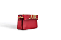 Flap bag with shoulder strap in red calfskin - Dior