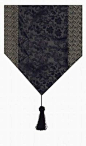 Gorgeous Oriental Brocade Table Runner DRAGON (BLACK) by Asian Home. $12.45. Refresh your home decor with the enchantment of this oriental brocade table runner. It has decorative tassels on both end.Dimensions:W11.5" x L87" (Including tassels, t