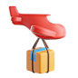 Flight Delivery 3D Illustration