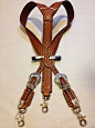 Hand tooled leather suspenders made to order by SlimsCustomLeather, $135.00: @北坤人素材