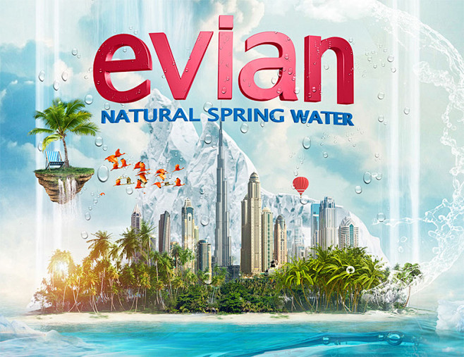 Evian矿泉水平面设计，来源自黄蜂网h...