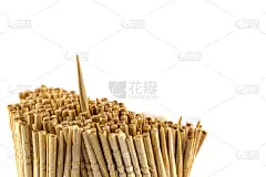 竹牙签孤立白色