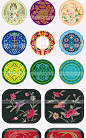 中国风中式古风古典传统花鸟纹样刺绣AI矢量图案设计平面包装素材