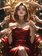 AI绘画丨傲娇女王 - 小红书