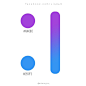 This may contain: the facebook logo has been changed to be blue and purple