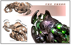 CG原画画集/油画素材采集到科幻类 角色 人物 机械 机甲人设 参考 素材 CG 游戏原画