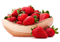 木碗里的草莓图片