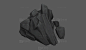 黑色石头，黑石堆3，大石头3d模型，蛮蜗网资源 - 山石模型 蛮蜗网