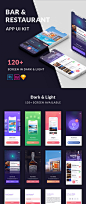 UI Kits : Cabar iOS UI Kit is a high quality pack of 120+ social app screens based on iOS 11 for Restaurants, Bar and Cafe lounge which will accelerate your design process and will help develop an outstanding experience. 100% Vector Based, so all screens 