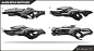 Alien guns concept, Rock D : I did these guns for a cancelled project long time ago，just hope your guys like it!
BTW,I got a lot of inspiration from HALO，the Silhouettes of the weapons in it are really interesting！