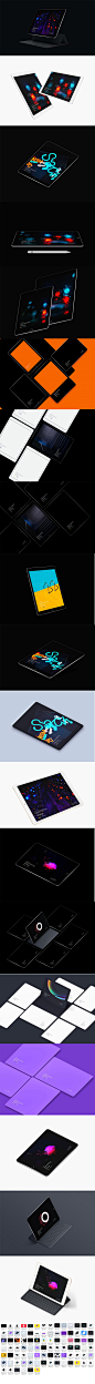 苹果平板电脑iPad Pro Mockups智能贴图样机模型PS设计Sketch素材