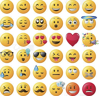 smileys emoticon vector set素材-花瓣网