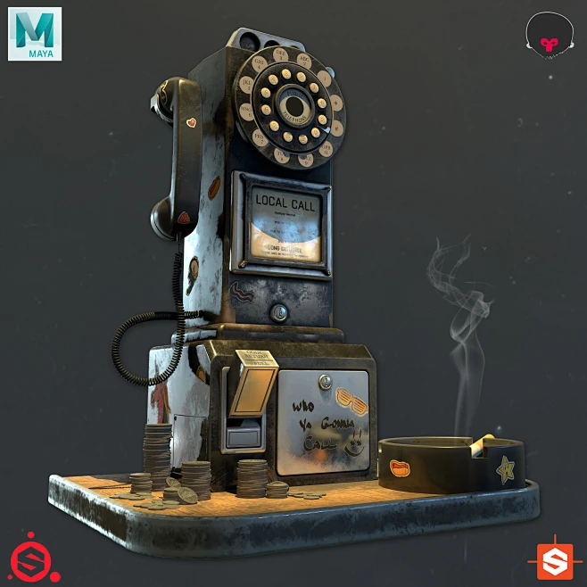 Vintage Pay Phone-花瓣网