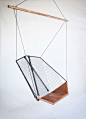 Chaises hanging chair...  #chairs #lighting #stühle
