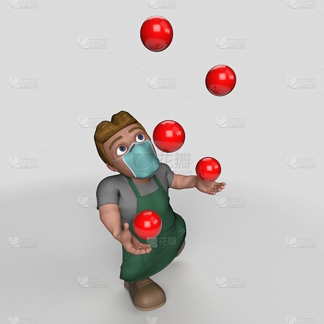 3D卡通店主角色