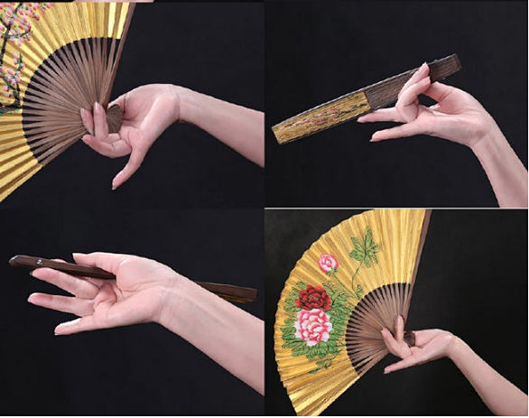 拿扇子的手
